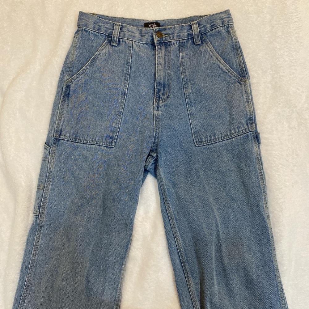 Light Blue Women’s Cargo Jeans